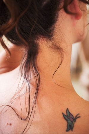 female back tattoo. With Upper Back Tattoo Ideas