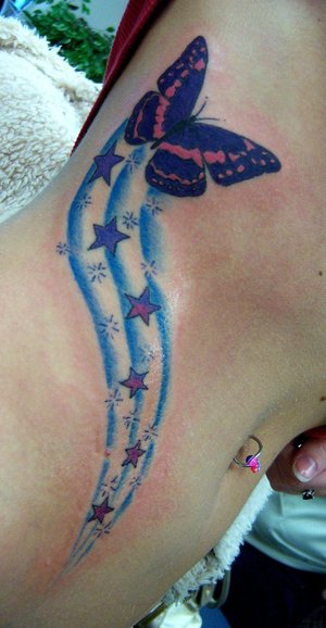 Sexy Women Tattoos With Side Body Tattoo Ideas Especially Butterfly Tattoo