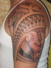 Shoulder Tribal Samoan Tattoo Design