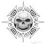 Aztec Skull Tattoo Design