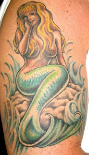 Upper Arm Mermaid Tattoo Design