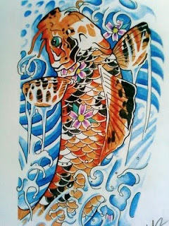 Japanese Koi Fish Tattoo Design 3