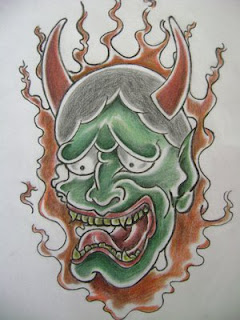 Japanese Hannya Mask Tattoo Design 4