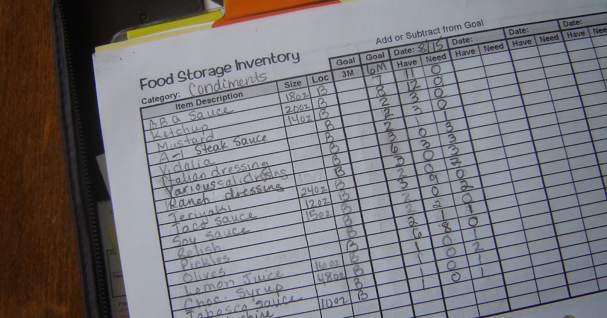 Prepared LDS Family Take A Food Storage Inventory Count to Prep for the Utah Case Lot Sales