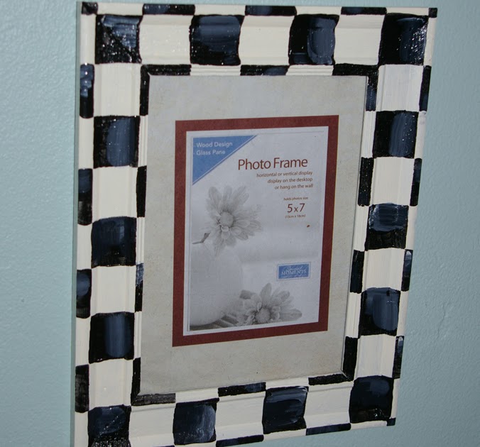 Reused, Recycled, Recreated Black and White Checkered Frame (7)