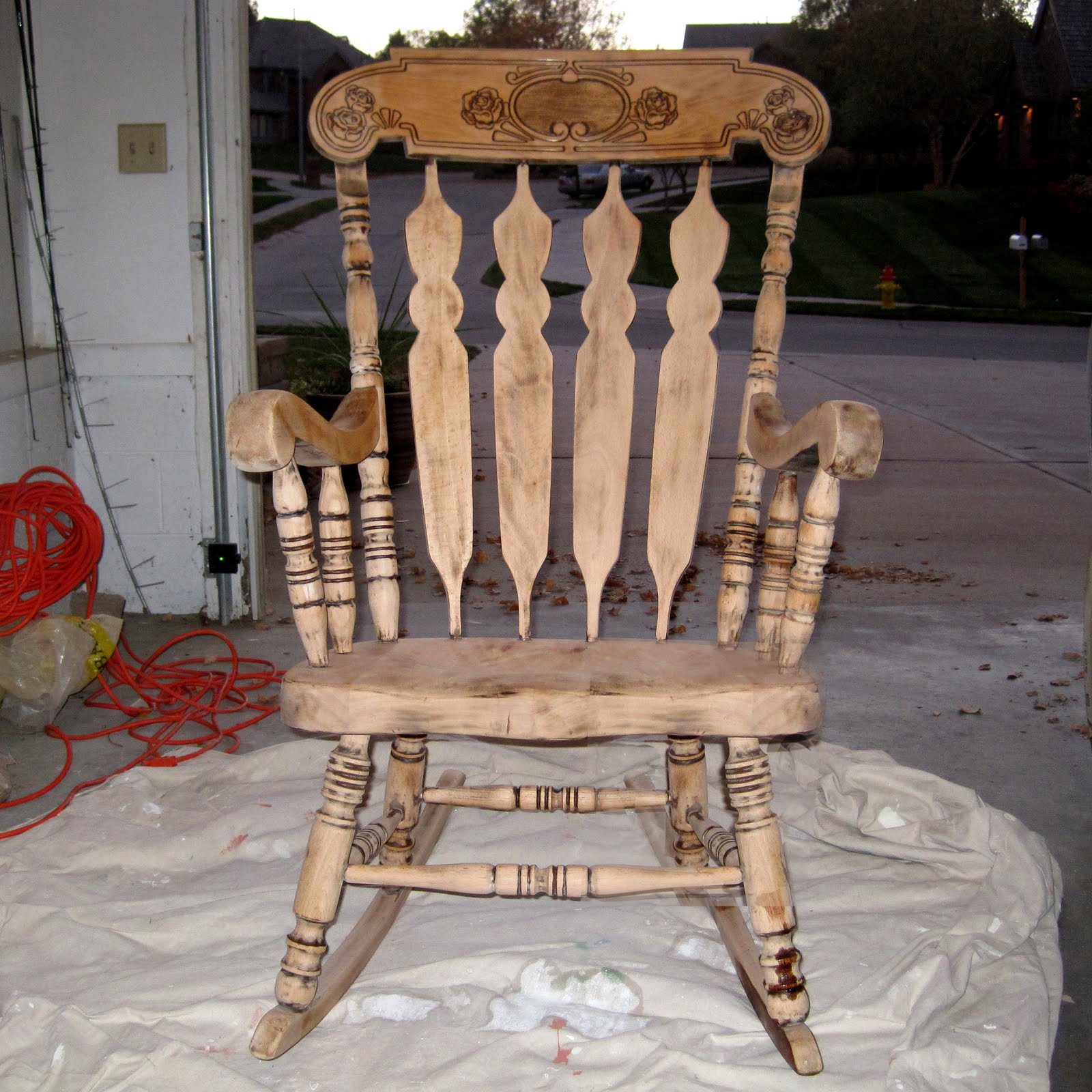 Refinishing A Rocking Chair Between3sisters
