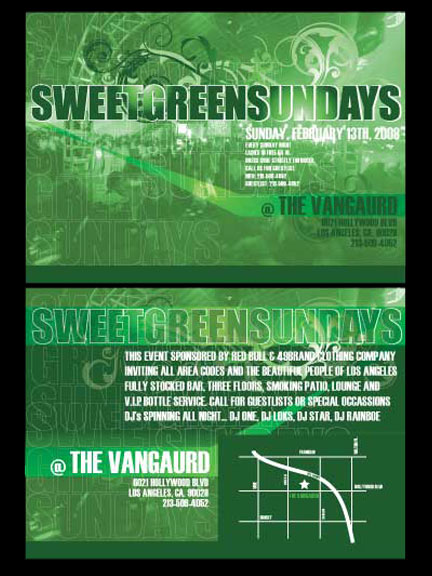 CLUB FLYER FRONT AND BACK