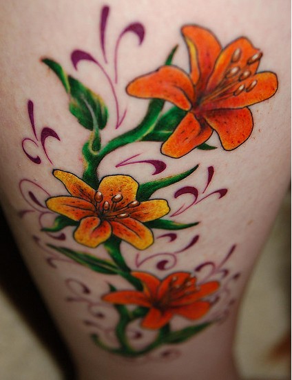 water lily tattoo. Water Lily Custom Tattoos