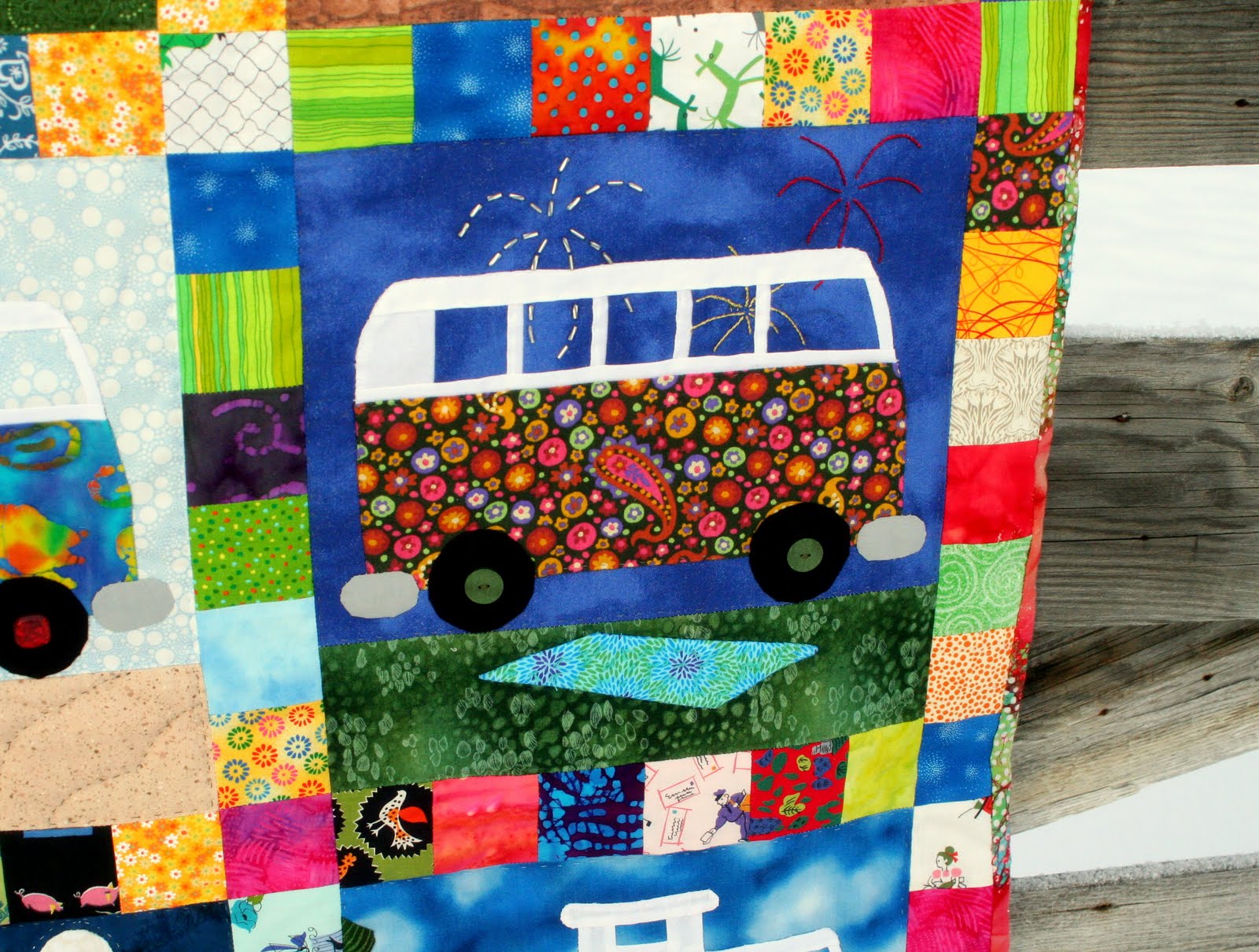 Dirt Cheap Decor! VW Bus Quilt