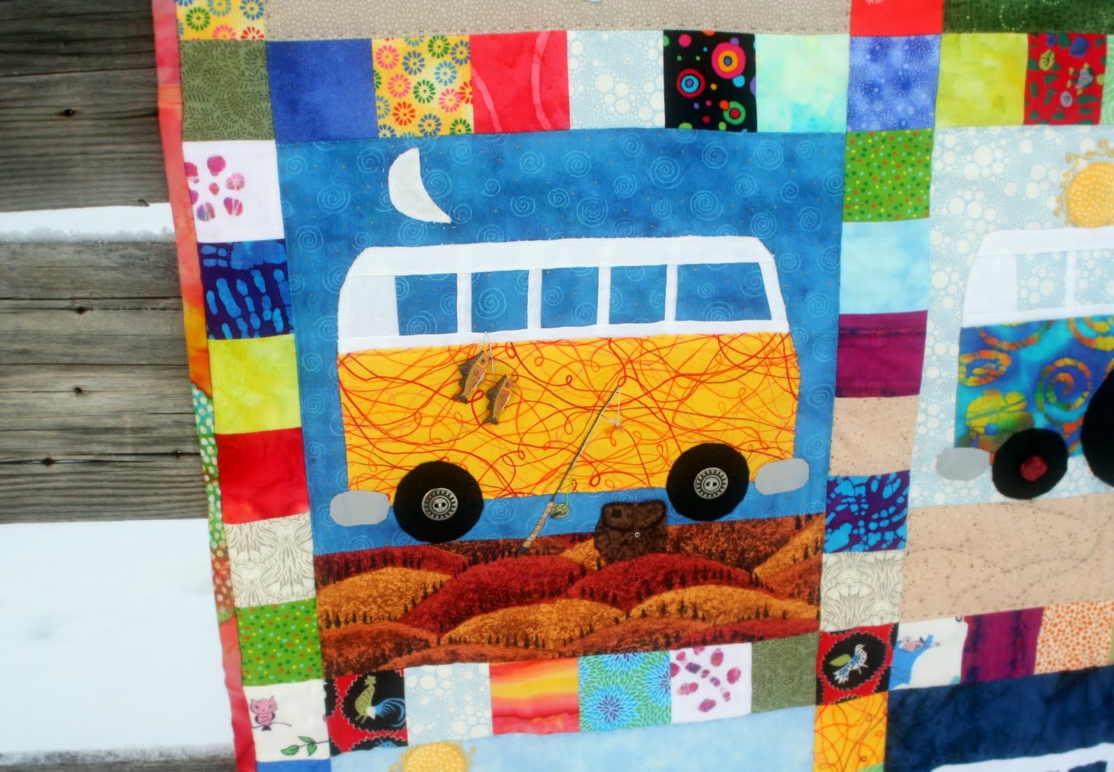 Dirt Cheap Decor! VW Bus Quilt