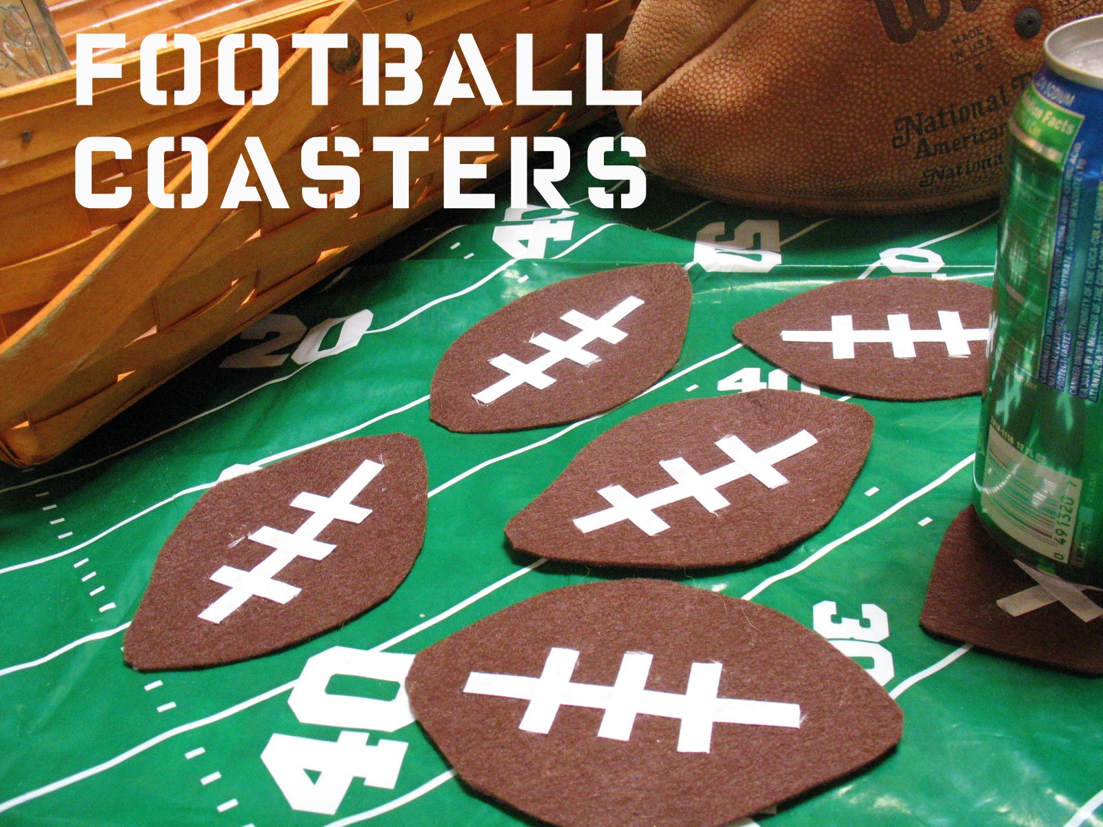 We Grow By Our Dreams Felt Football Coasters