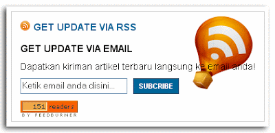 Cara Memodifikasi Kotak  Subscribe Via Email