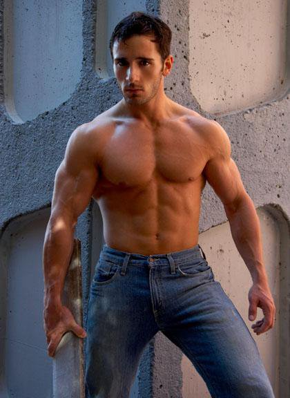 Hunk in Blue Jeans: Washboard Abs