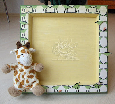 giraffe and mushroom shadow box for baby prints