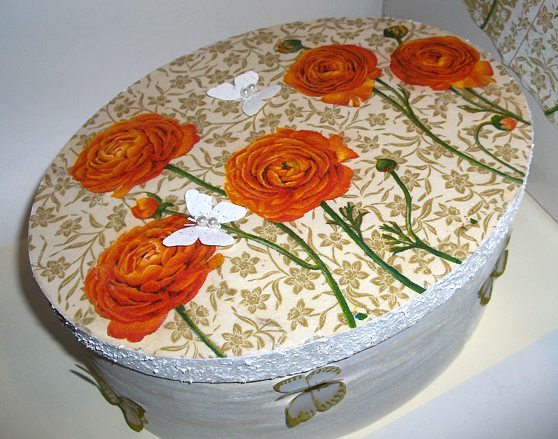 Decoupage Gift Box (Cutie cadouri decupaj) Handmade by Meda