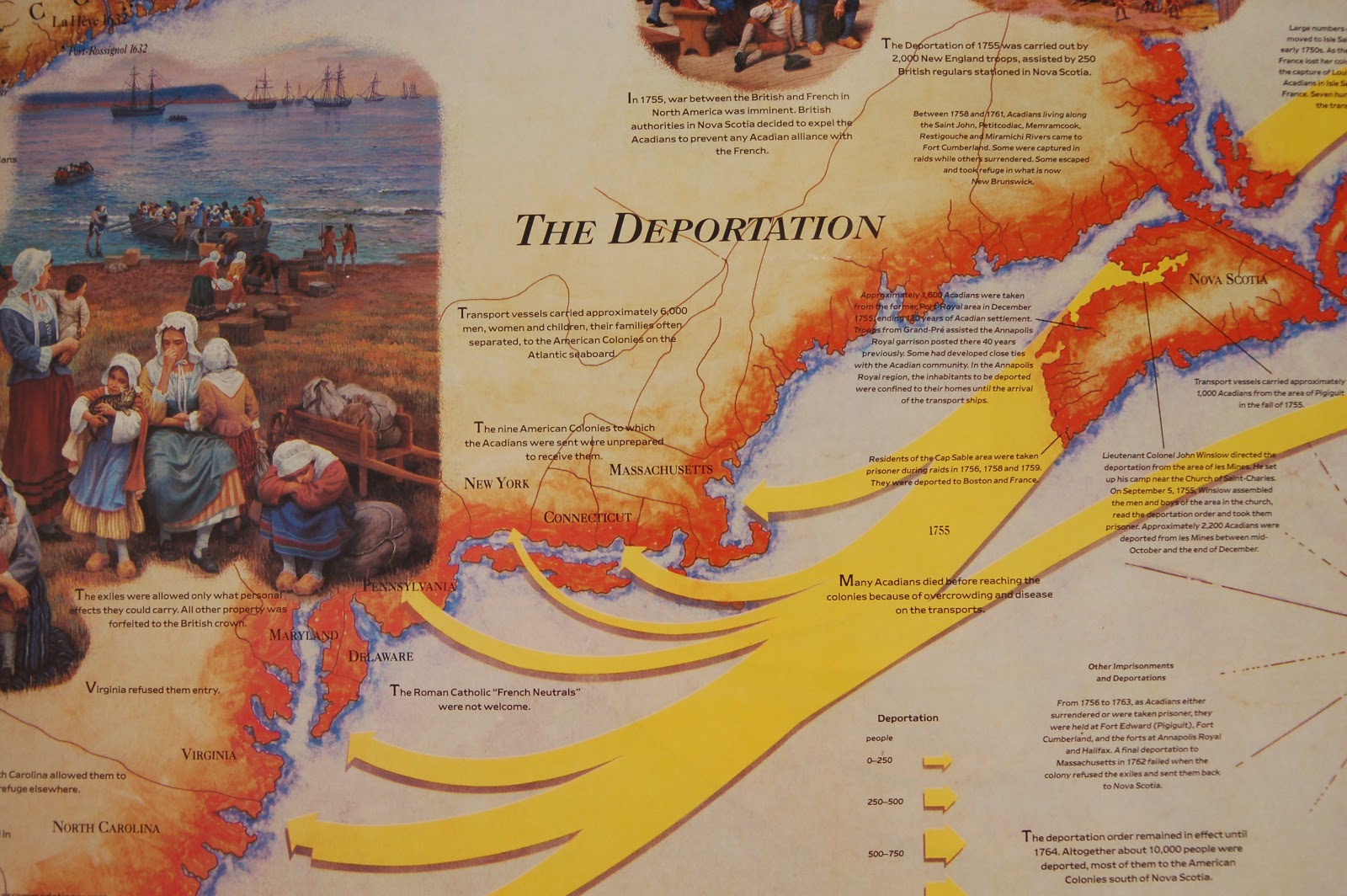Map Of Acadian Deportation