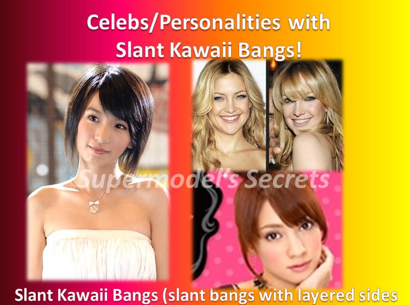 Instant Clip In Bangs Fringe Kanekalon Slant Kawaii Bangs