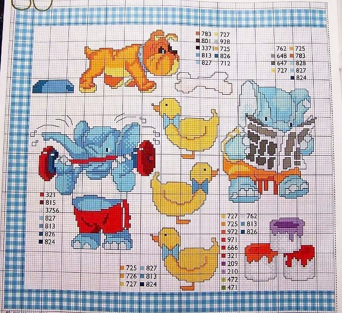 Elefantes Em Ponto Cruz Para Bebe ELEFANTES EM PONTO CRUZ!