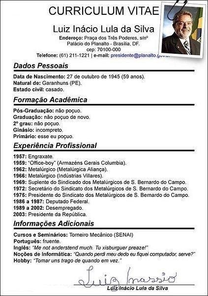 Curriculum vitae presidente picture