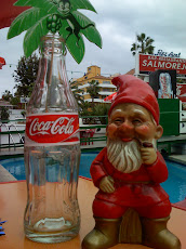 A Coke bottle, a monkey, and me in Spain.