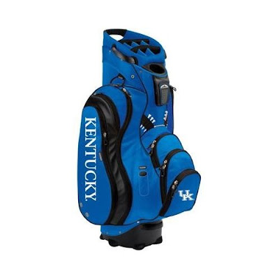 University of Kentucky Wildcats blue golf bag made for using with a golf cart.