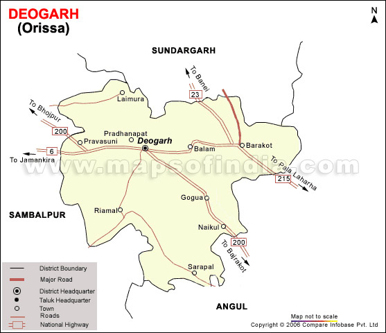 MAP OF DEOGARH DIST.