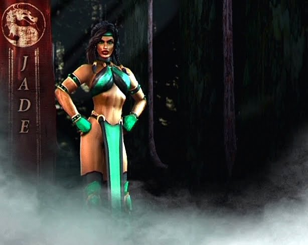 mortal kombat 9 kitana alternate costume. Jade makes a costume change in