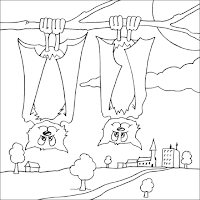 halloween coloring pages: Halloween Bat Coloring Pages, Flying Bats