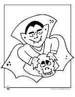 free dracula halloween coloring sheets