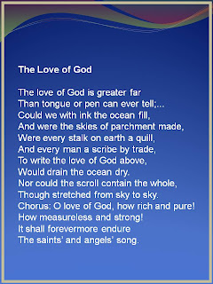 The Love Of God Sung At My Grandma S Funeral One Of Her Favorite Songs Daily Encouragement Quotes Love Poems Love You Poems