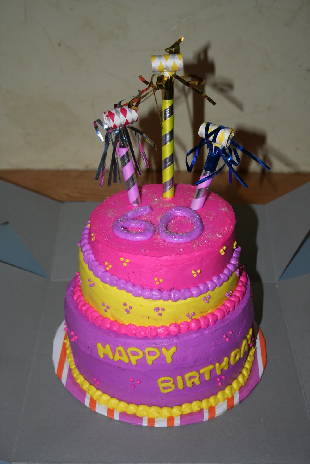 bright birthday cakes