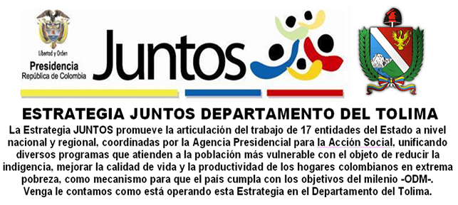 ESTRATEGIA JUNTOS EN EL DEPARTAMENTO DEL TOLIMA