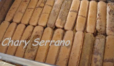 MI RECETA DE TIRAMISU CON DEDICATORIA Y RECUERDO Bizcochos+tiramisu