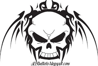 Skull Tribal Tattoo Design 