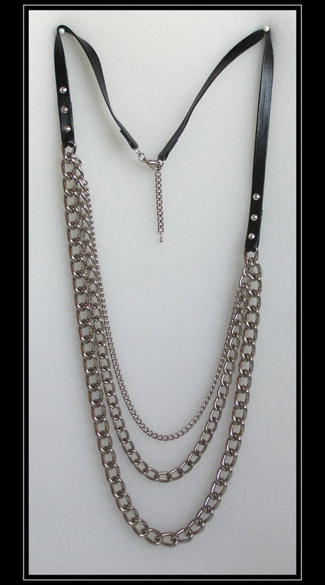 Heavy Metal and Leather Necklace (art.2.14)