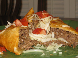Mexican Shredded Beef Chimichangas