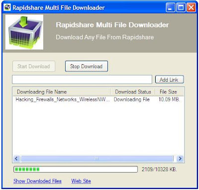 Rapidshare Multi file Downloader