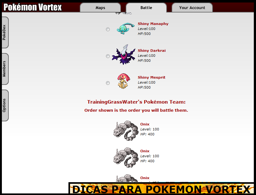 Games Ware: Domingo Pokémon: Pokémon Vortex Online
