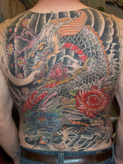 Full Colour Japanese Back Tattoo Design