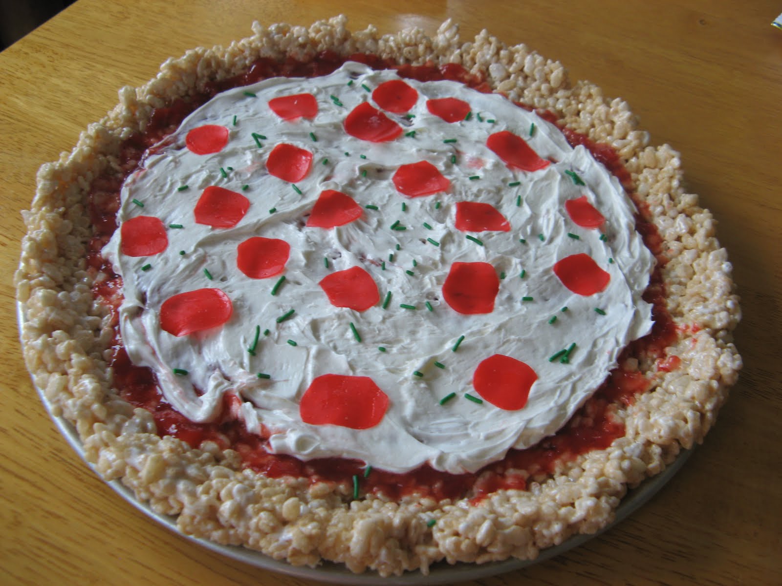 The Baking Bookworm Rice Krispie Pizza