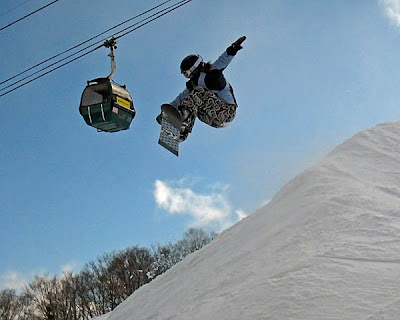 snowboarding in japan