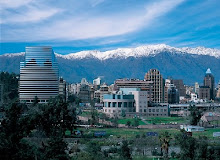 A modern view of the City, with the Andes as the backround