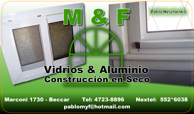 M & F - Vidrios y Aluminio