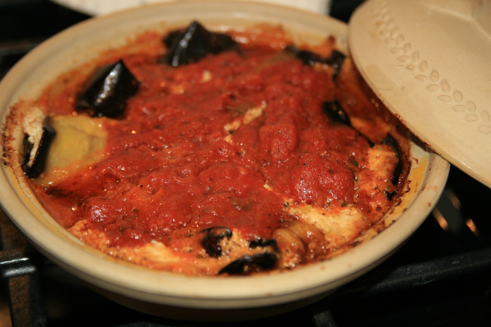 Haystacks & Champagne Eggplant Rollatini with Goat Cheese Filling