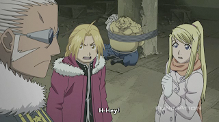 Ed and Winry in Fullmetal Alchemist: Brotherhood Episode 39