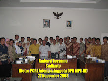 Audiensi dengan Bp. Sudharto. Anggota DPD dari Jawa Tengah