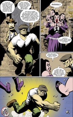 The Goon page sample where Goon punches out a big lady