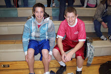 Jake and his best buddy Caleb before a basketball game