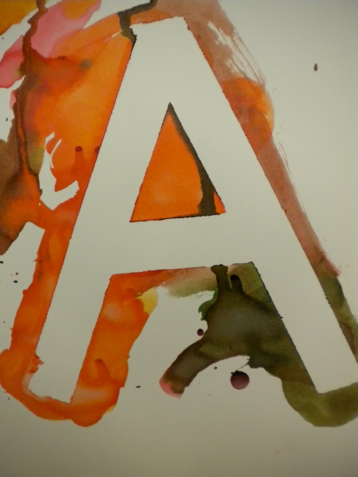 Kat's World masking tape & watercolor